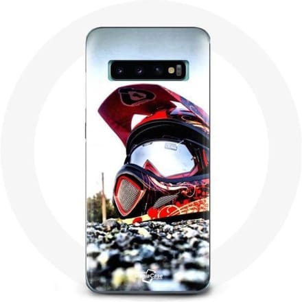 Coque pour Samsung Galaxy s10 edge Casque Moto Cross