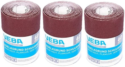 3x Veba Schuurpapier Rol Korrel 60  - Voordeelverpakking