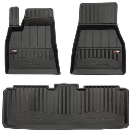 Frogum No.77 - Automatmatten - Geschikt voor Tesla Model S 2012-2021 (Pre-facelift) - 3D Pasvorm - Hoge Rand 6cm - TPE Rubber