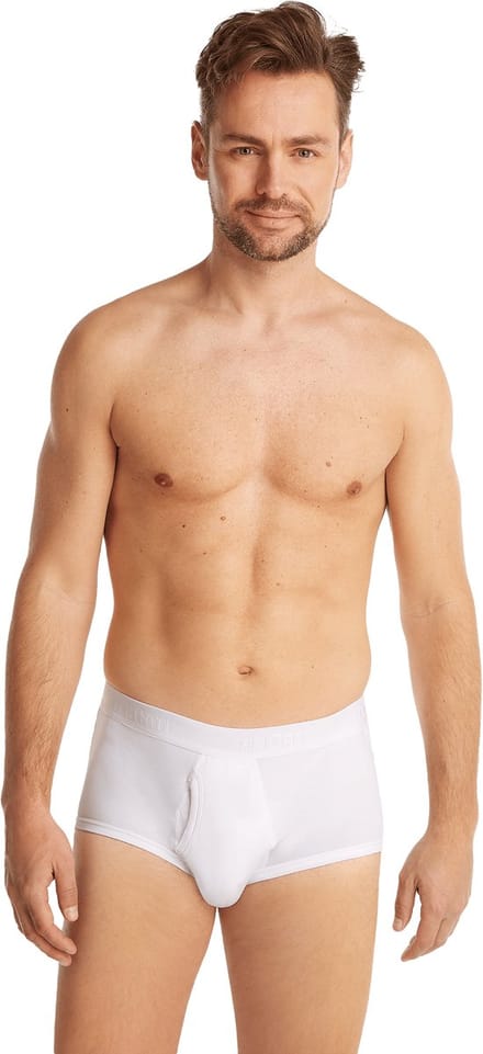 Ten Cate Basics organic cotton stretch slip met gulp wit 2-pack voor Heren | Maat M