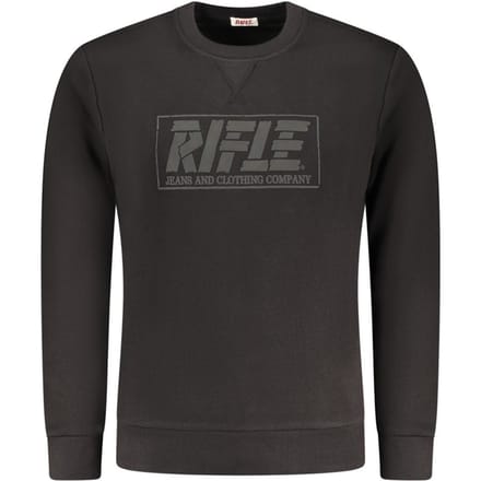 Rifle Zwarte Katoenen Heren Sweatshirt