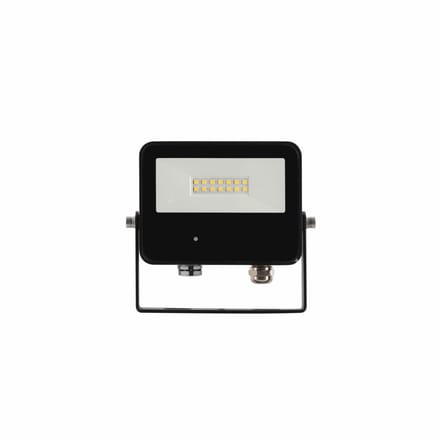 Sky 4351 Led straler 10W Zwart - Microwave Bewegingssensor instelbaar - IP65 - wandbeugel - Gevel - Buiten - Straler