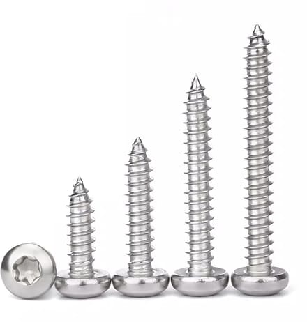 RVS Torx Houtschroeven M4 x 30 mm met Lenskop | Volledige Schroefdraad | 50 Stuks
