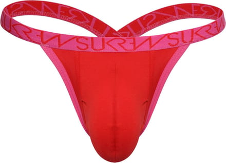 SUKREW Bubble Thong Red - MAAT S - Heren Ondergoed - String voor Man - Mannen Thong