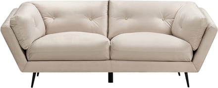 LENVIK - Driezitsbank - Beige - Fluweel