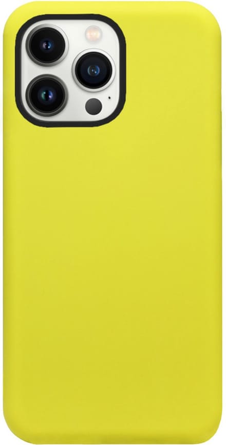 ADEL Premium Siliconen Back Cover Softcase Hoesje Geschikt voor iPhone 14 Pro - Geel