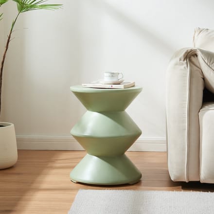 Bijzettafel Kyppeslo rond 47x37 cm mintgroen [en.casa]