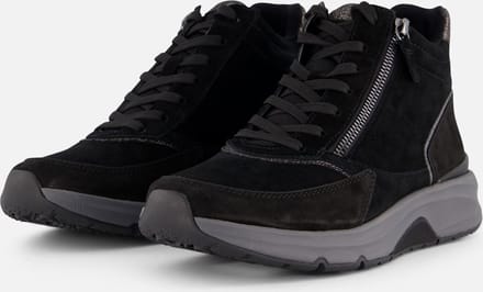 Gabor Rollingsoft Veterboots zwart Suede - Maat 42