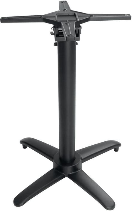 Zwarte Aluminium Flip Top Tafelbasis voor Binnen en Buiten