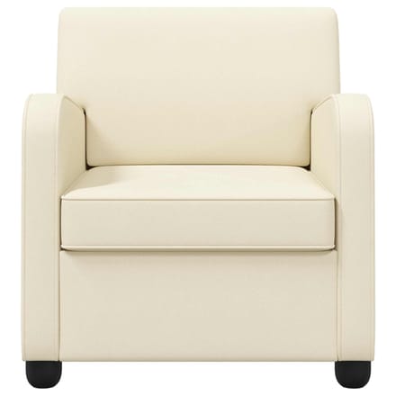 vidaXL - Fauteuil - Crèmekleurig - fluweel