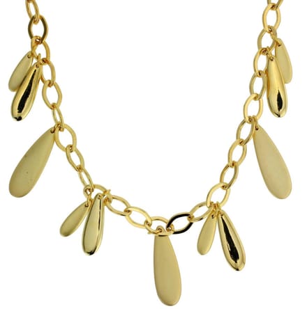 Behave® Ketting goudkleur met druppel hangers – 44,5 cm mode-accessoire