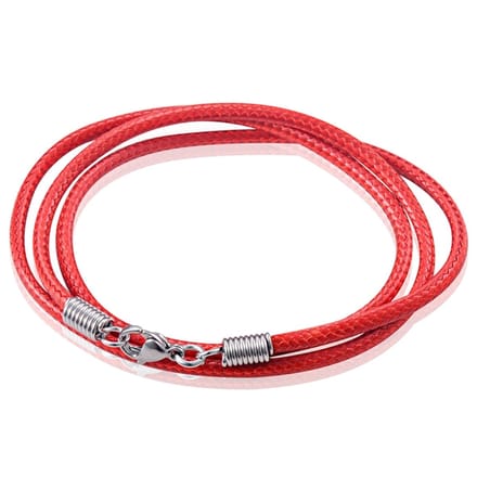 LGT Jewels waxkoord ketting Rood- 2.5mm-65cm