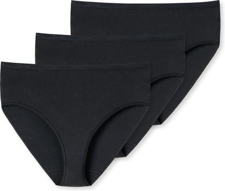 Uncover by Schiesser 3PACK Midi Slip Dames Onderbroek - zwart