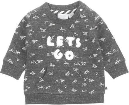 Feetje Sweater AOP Flying By Antraciet Melange MT. 68