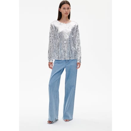 Baum und Pferdgarten Jury Top Silver Mermaid Größe: M | Longsleeves Outlet | Damen | Grau