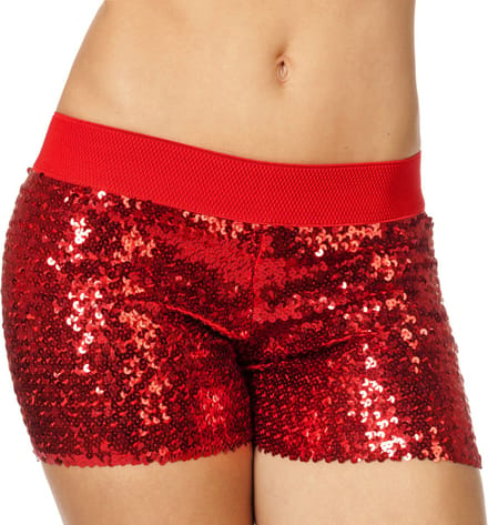 Hotpants Rode Pailletten - Maat 38