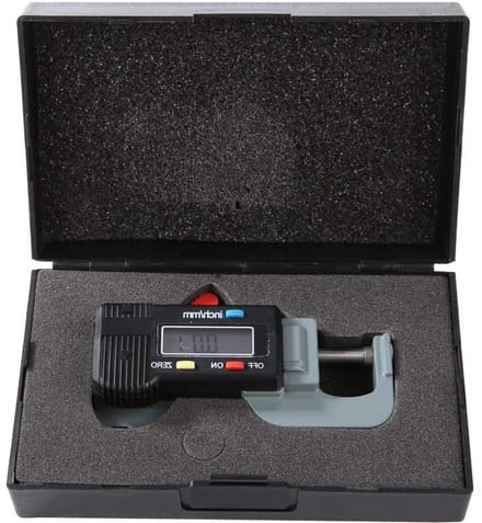 Digitale diktemeter - Precisie meter - Materialen meten - Groot LCD scherm - 0-12.7 mm - Zilver