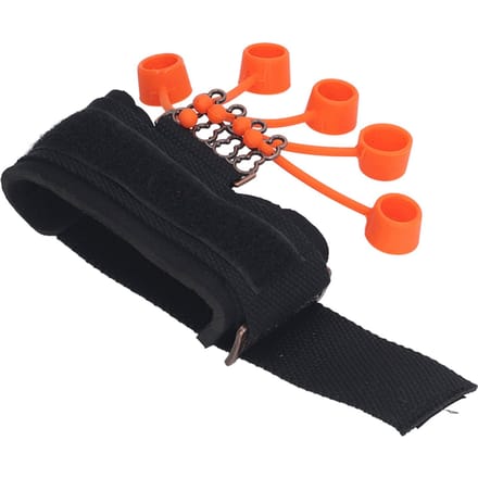 Vingerversterker Verbeter Flexibiliteit Handgriptraining met 5 Vervangbare Ringen 75lbs red
