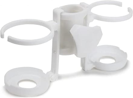 Parasol Bekerhouder - Drankhouder - Strand Genot - Gereedschapsloos Bevestigd - Tot 2.5'' Breed - Wit