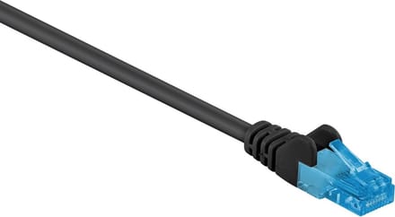 Goobay CAT 6ₐ netwerkkabel, U/UTP, zwart, kopergeleider (CU), halogeenvrije kabelmantel (LSZH)