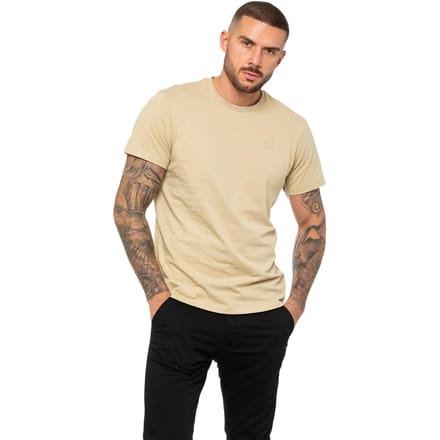 Enzo | Heren T-shirt met ronde hals - Stone