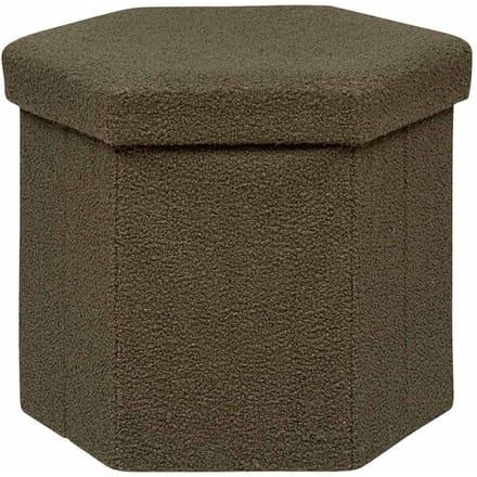 Eazy Living Poef + Opbergbox Corsica Groen Teddy