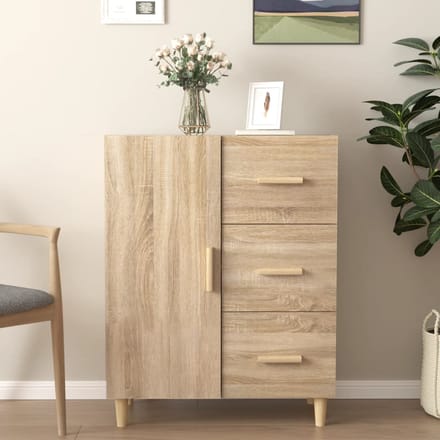 vidaXL - Dressoir - 69,5x34x90 - cm - bewerkt - hout - sonoma - eikenkleurig