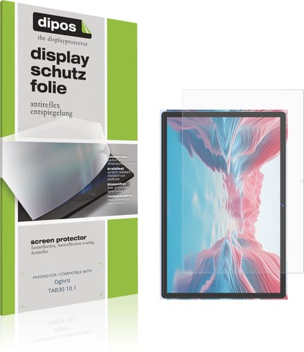 dipos – 2x Matte Beschermfolie geschikt voor Dghrti TAB30 10.1 | Krasbestendige & antireflecterende Screenprotector Ultra-Thin