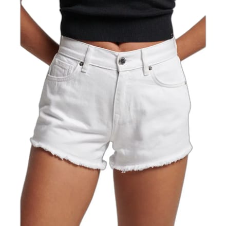 Superdry - Jeansshort met hoge taille - Dames - Jeans shorts