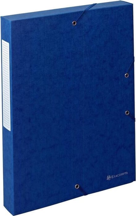 Exacompta 10x Klasseerdoos Scotten Rug 40mm - A4 - Blauw - 50812E