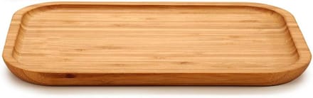 Kinvara serveerplank - bamboe - 25 x 18 cm - met rand - hapjes en gebak