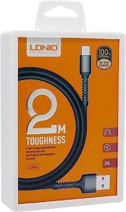USB C Kabel - USB C naar USB A - Sterke Nylon oplaadkabel - Oplaad Kabel 2.4A - 2 Meter- Universeel