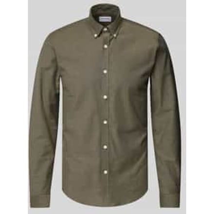 Slim fit vrijetijdsoverhemd met knoopsluiting, model 'Oxford'