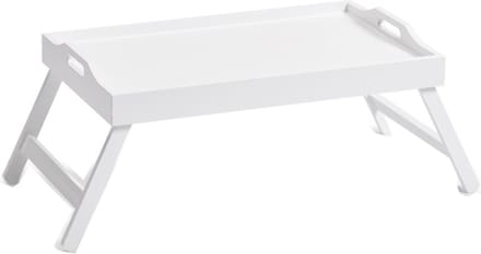 Zeller Dienblad - MDF - met poten - inklapbaar - wit - ontbijt op bed - 56 x 35 cm