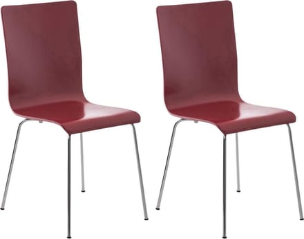 CLP Pepe Set van 2 Wachtkamerstoel rood