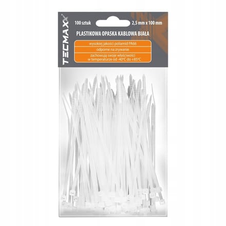 100x Witte Kabelbinders 2.5x100mm - Duurzaam en Veelzijdig