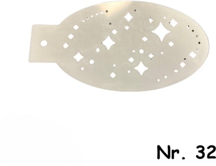 Schminksjabloon - sterren dynamisch (nr. 32) - 12cm