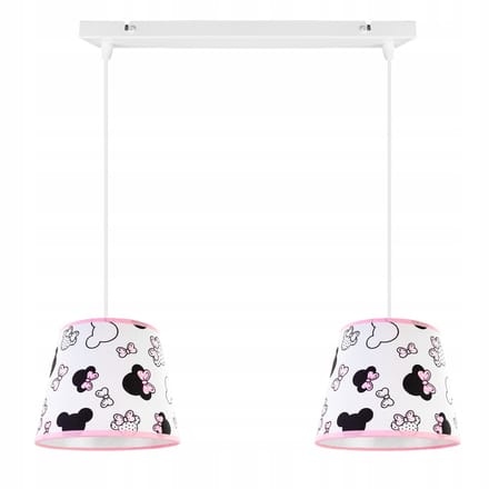 Light-Home Minnie – Hanglamp 2-lichts – Kinderkamer – Verstelbare Hoogte – Stoffen Kap – Wit
