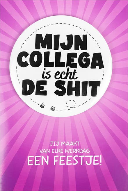 Shit wat een superleuke button | Wenskaart | Mijn collega