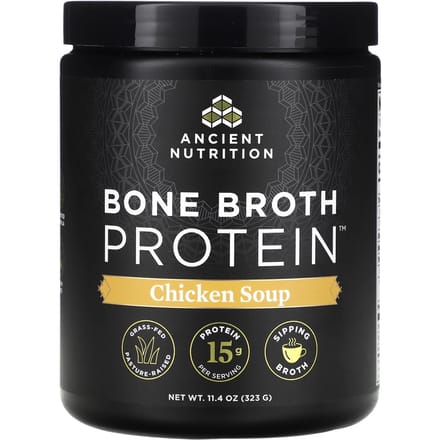 Ancient Nutrition, Protéine de Bouillon d'Os, Soupe au Poulet, 11,4 oz (323 grammes)