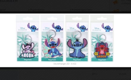 Sleutelhanger Lilo en Stitch 2d, Sleutelhander, Lilo en Stitch, Lilo en stitch sleutelhanger