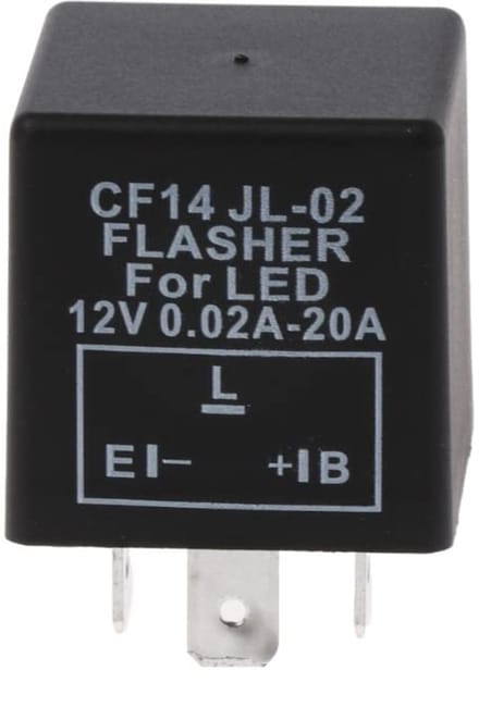 LED knipperlichtrelais 12V lastonafhankelijk 0,02-20A 3-polig CF14 flasher