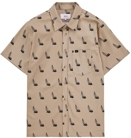 Makia Heeling Overhemd Met Korte Mouwen Beige L Man