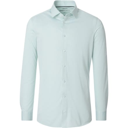 VENTI modern fit overhemd - jersey - lichtgroen - Strijkvriendelijk - Boordmaat: 46