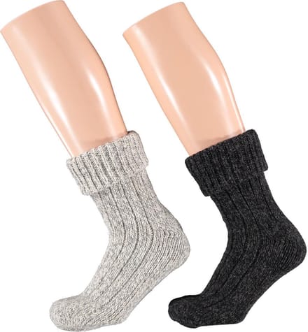 Slofsokken - Apollo - Vrouwen - Grijs/Zwart - Maat 39-42 - 2 paar - 2-pack