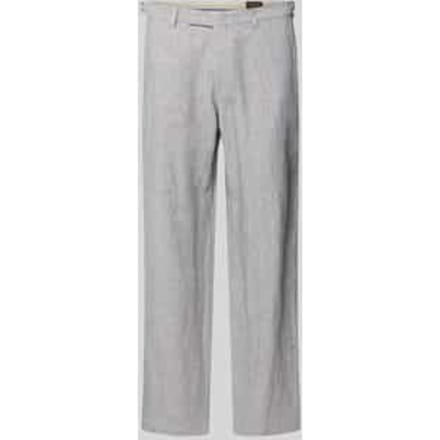 regular fit linnen broek met Franse steekzakken