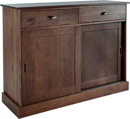 Harry-Dressoir met 2 deuren en 2 laden bruin gelakt grenen