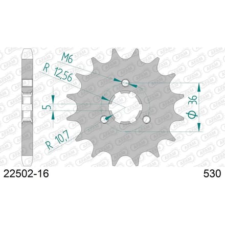 Tandwiel Afam 530 16 dents