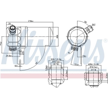 Droger, airconditioningsysteem NISSENS 95263