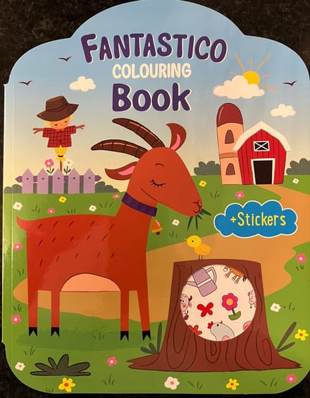 kleurboek Dieren van de boerderij met stickers